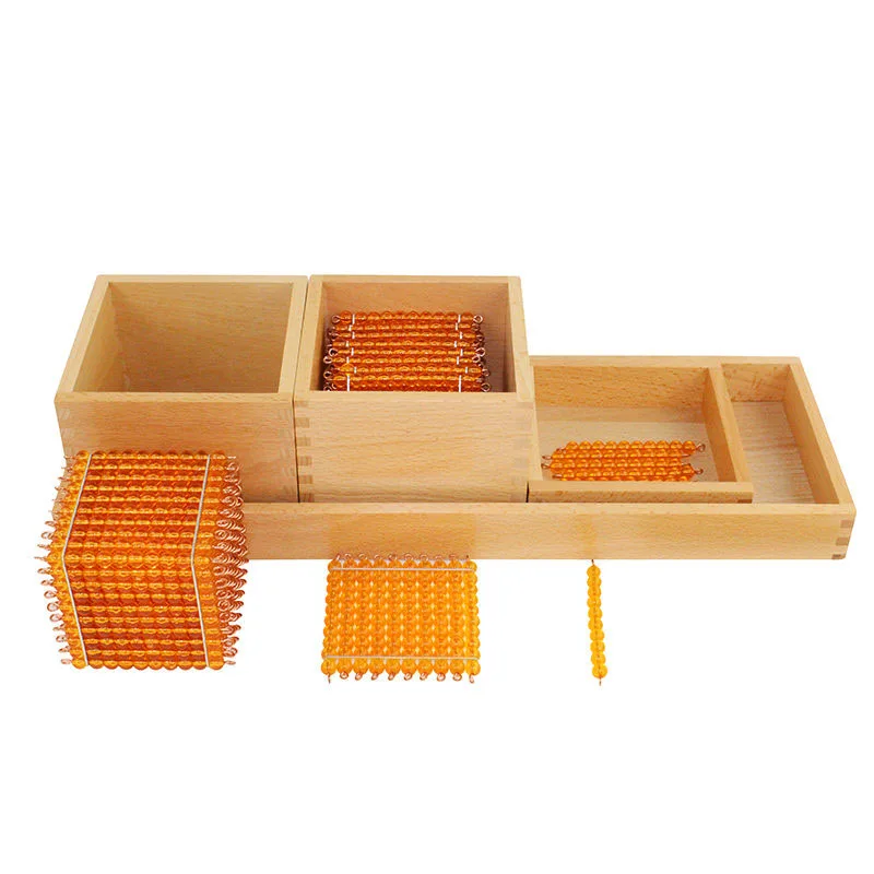 Montessori Material Baby Spielzeug Mathematik Frühen Bildung Einführung Zu Dezimalstelle Symbole Mit Trays Perlen Spielzeug