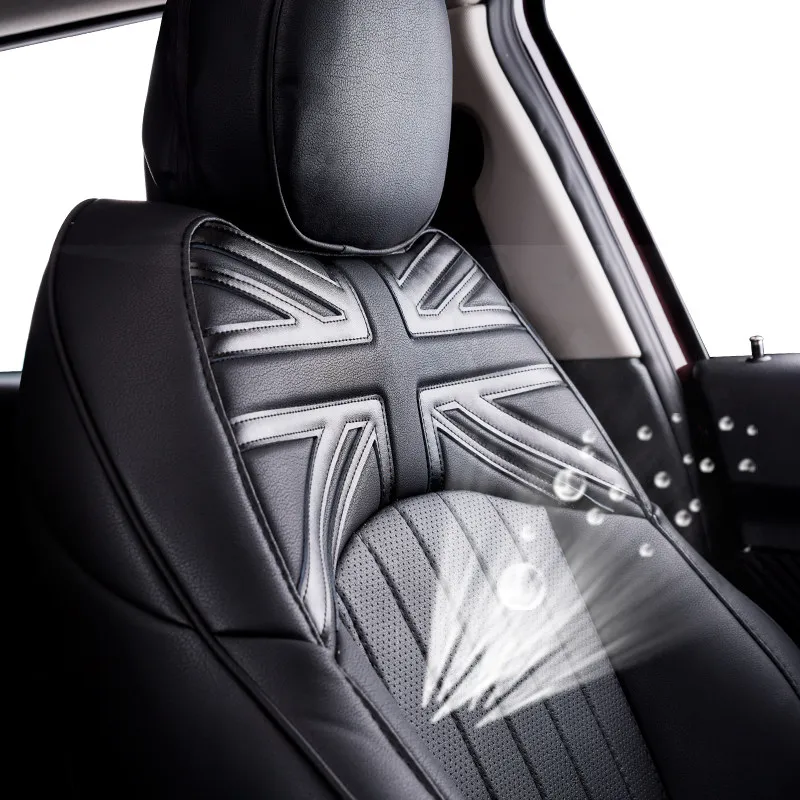 Brand New Imported PVC Material Union Jack Style Black and Rear Seat Cover For mini cooper F56 F55 F54 F60 R60