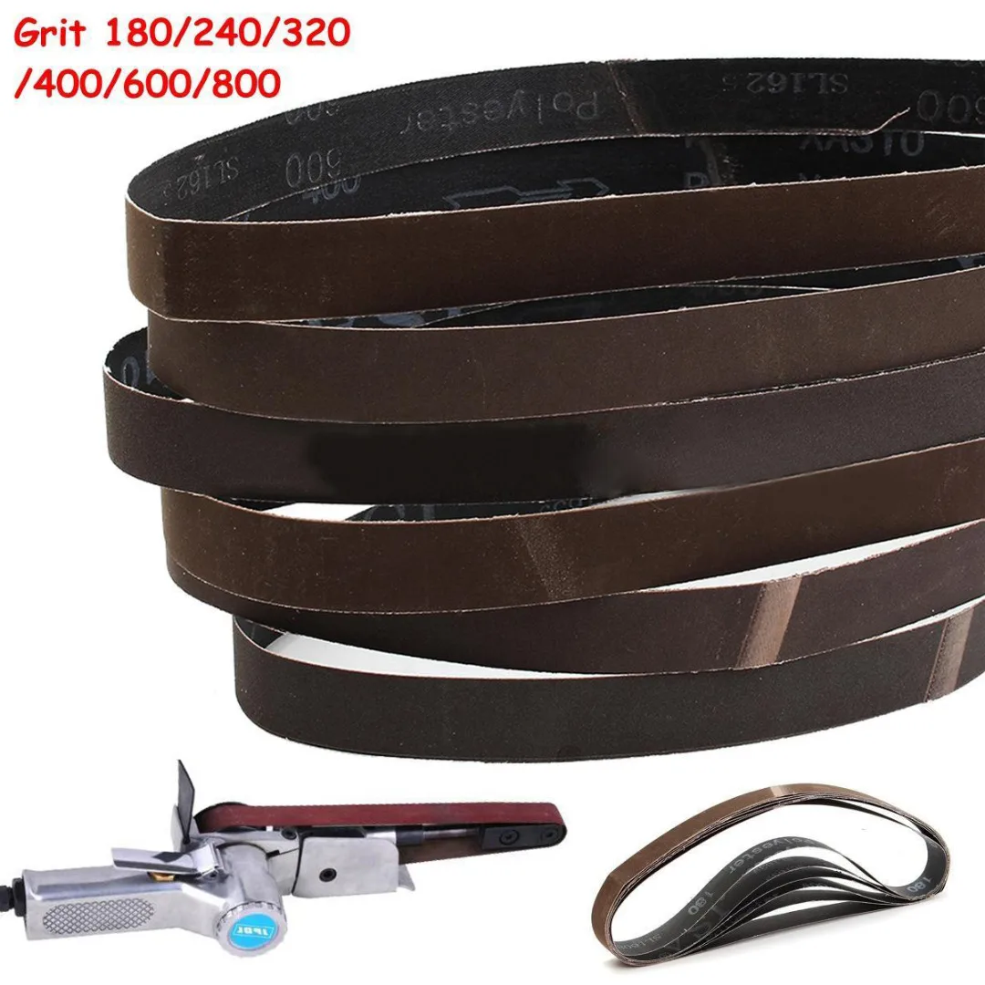 6pcs  1\'\'x30\'\' 180/240/320/400/600/800Grit Sanding Belts Set Sander Power Tools 25*762mm