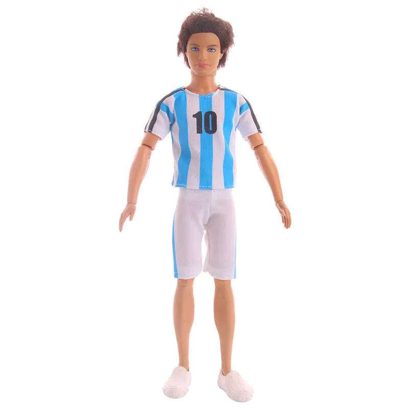 12 Styles Hot Sale Short sleeved T-shirt + jeans Suit Clothing For Ken Doll Accessories Gift Accessories for Doll