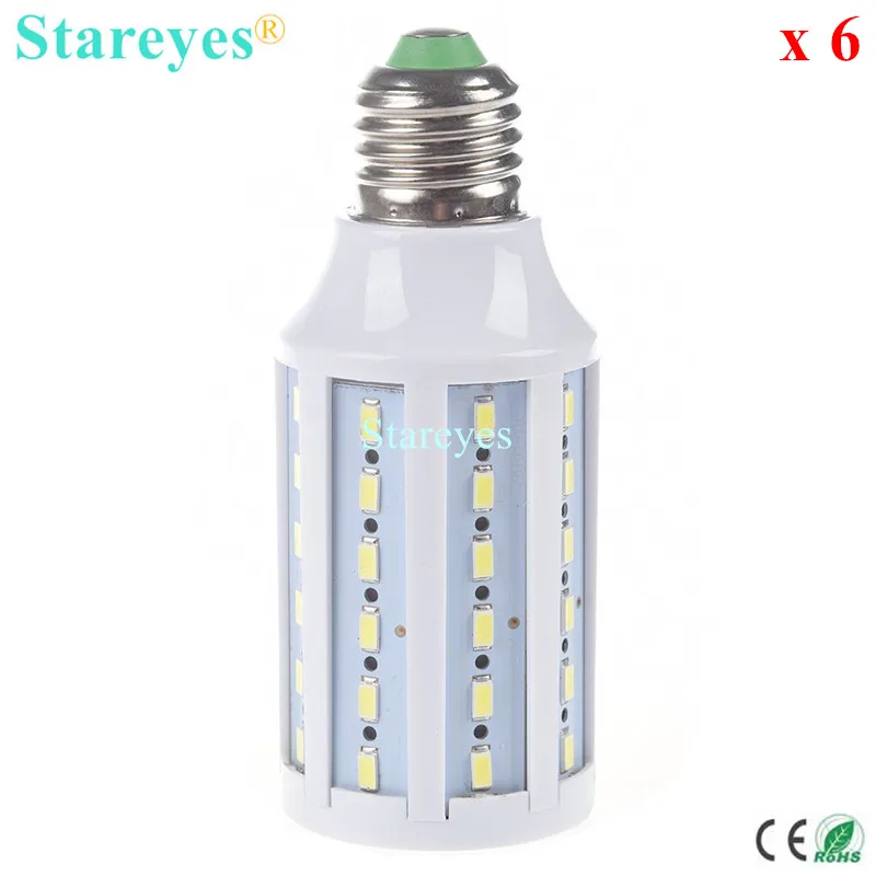 

Free shipping 6 pcs E27 E14 B22 15W 5630 5730 SMD 60 LED 110V/220V high quality LED corn bulb Maize Lamp SMD light LED spotlight