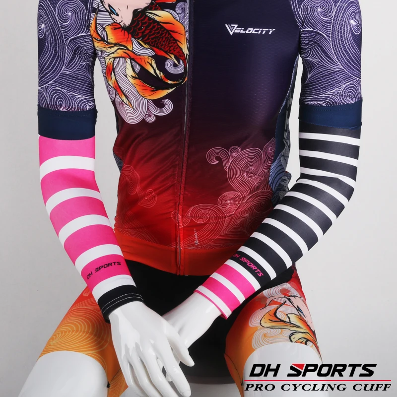 Sport maniche braccio professione ciclismo uomo donna strada bicicletta protezione UV compressione moda