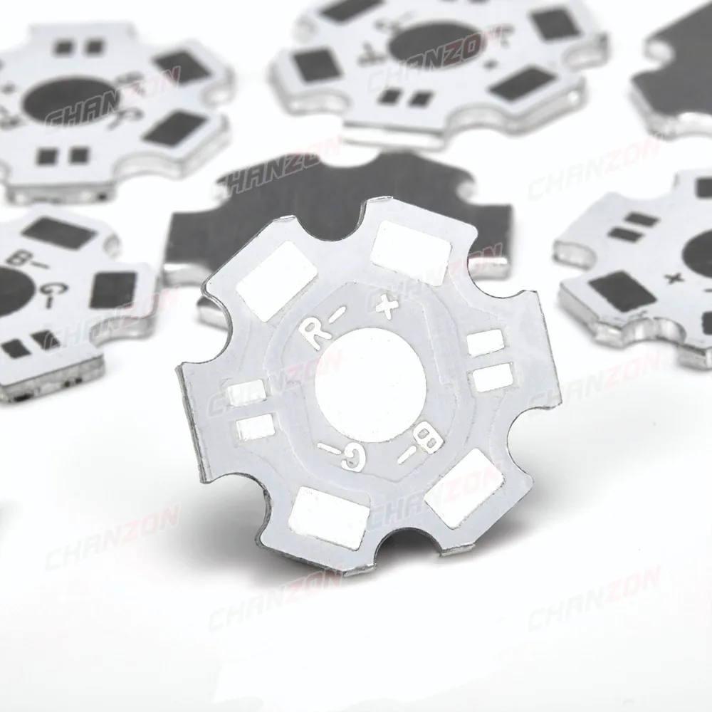 Aluminium-Lampen-Grundplatte, Leiterplatte, Kühlkörper, Kühler-Substrat, 20 mm Stern, DIY-Kühler für hohe Leistung, 1 W, 3 W, 5 W, LED, 1 W, 3 W, 5 W – Detail 5