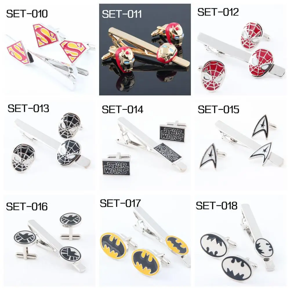 Interesting Tie Clip Novelty Tie Clip Can be mixed  For Free Shipping Super HeroSET-001--SET-018