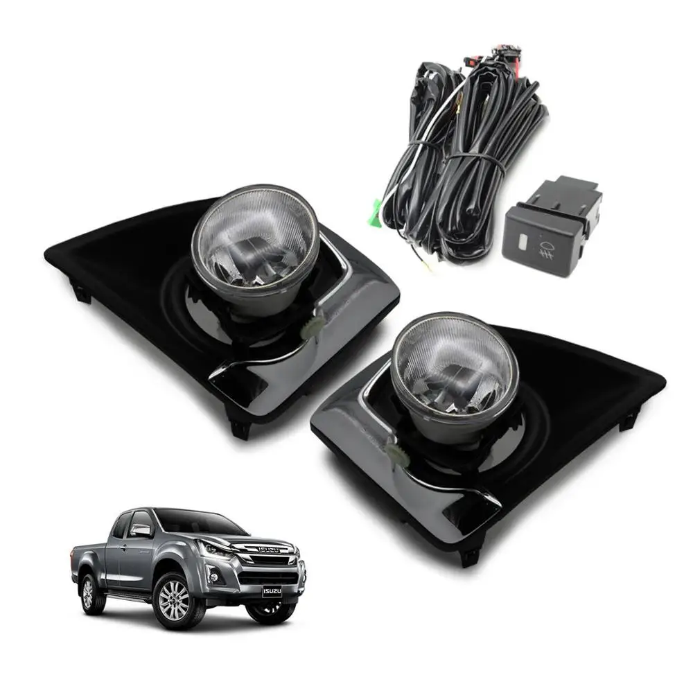 JanDeNing Spot Light Lamp Set with Wiring & Switch for Isuzu D-Max Rodeo Pickup 2018 - 2019