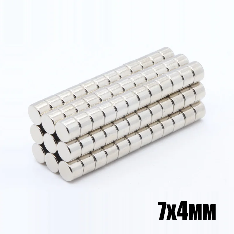 

500 pcs 7x4 mm Neodymium Disc Magnets 7x4 mm N35 Super Strong Powerful Rare Earth 7mm x 4mm Small Round Magnet