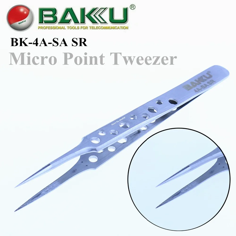ملاقط غير قابلة للانزلاق BK 4A-Sa SR ، نقطة دقيقة وصعبة فائقة ، فولاذ غير مغناطيسي