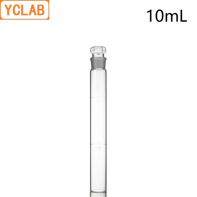 YCLAB 10mL Glass Colorimetric Tube with stopper Nessler Glasses Laboratory Chemistry Equipment