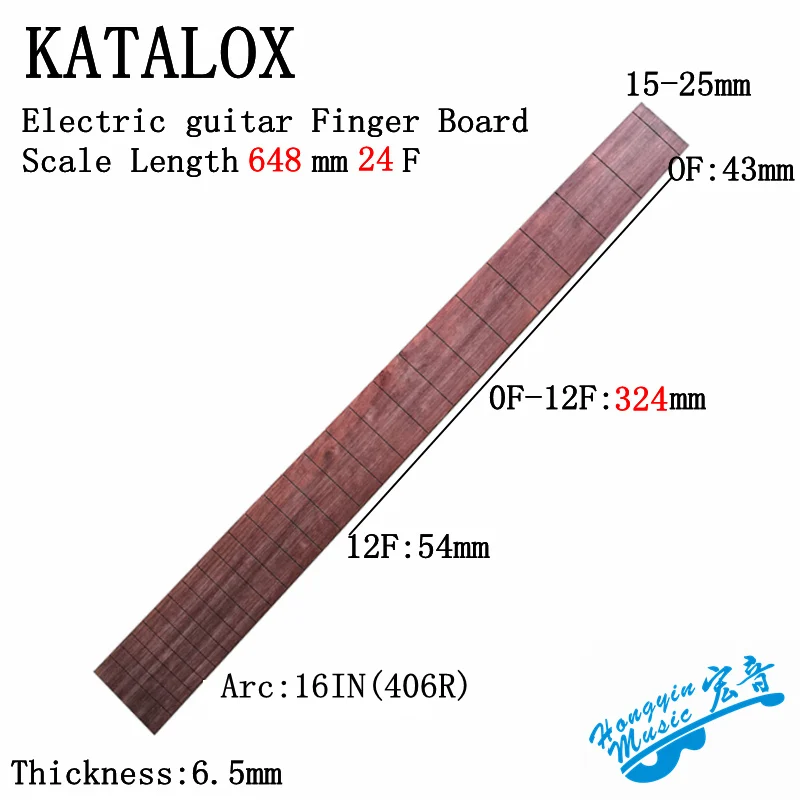 Katalox For Electric guitar Acoustic Guitar Classical Guitar Standard 650mm Chord Length Fingerboard Wood Guitar Making Materia