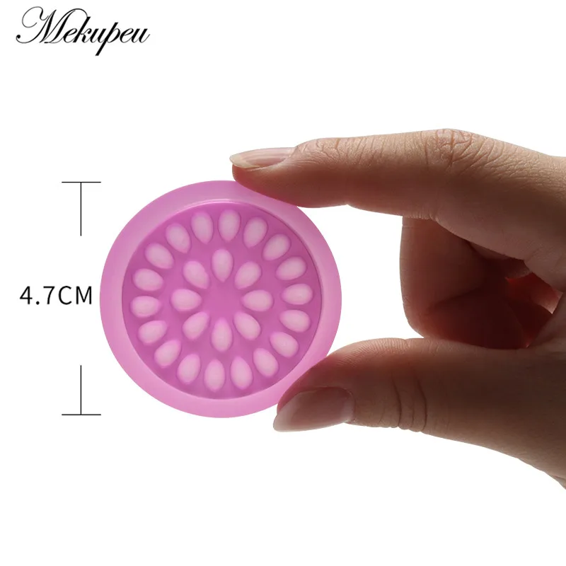 20/100pcs Disposable Plastic Flower Holder Sticker Glue Adhesive Pallet Grafted lashes tool For Eyelash Extension Makeup Tools