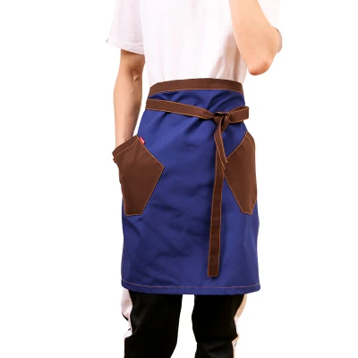 Unisex Japanese Apron Waist Denim Apron Barista Vintage Half Apron Cooking Aprons Men Pinafore