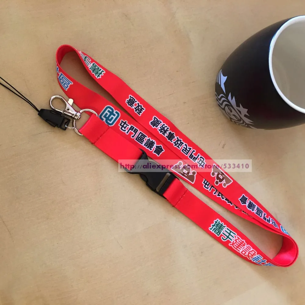 100pcs/lot promotional sublimation printed lanyards with your own brand logo by free shipping Fedex