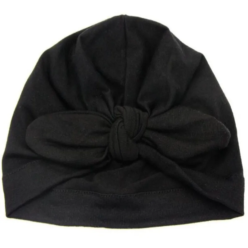 Neonato di Modo Infantile Del Bambino Del Capretto Della Ragazza del Ragazzo Turbante Bowknot Morbido Cotone Bunny Beanie della Protezione Del