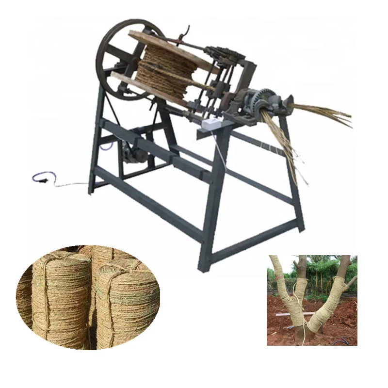 

Hot sale straw rope weaving machine grass rope rolling making machine