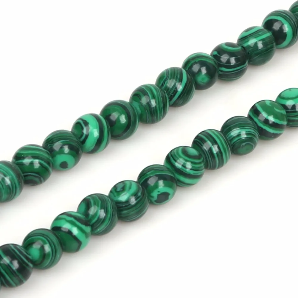 4/6/8/10/12mm Synthesis Round Malachite Beads Nature Stone Beads Jewelry Findings Beads For Jewelry Making Bracelet Necklace DIY