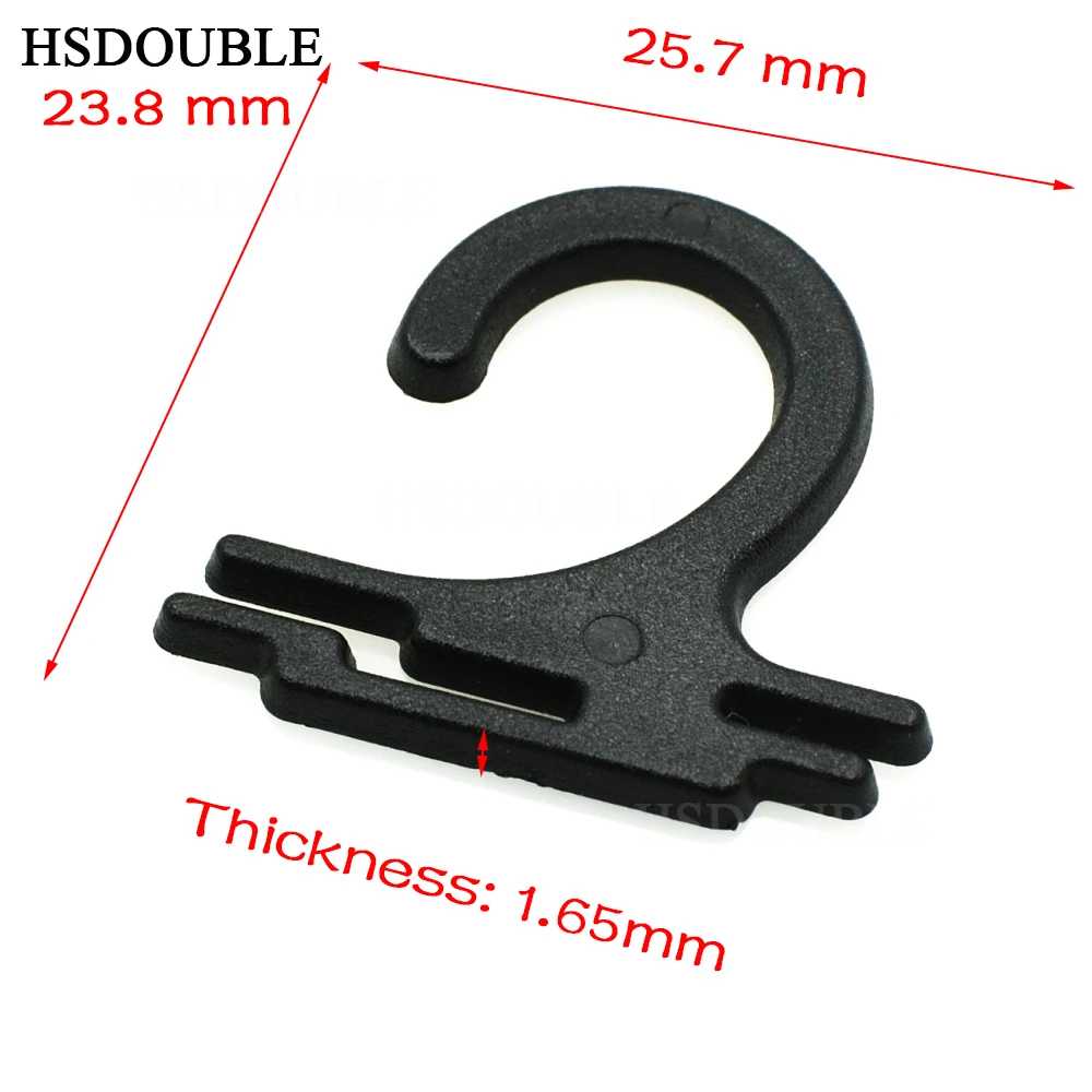 26*24mm Plastic Sock Hook Hanger For Sock Stocking Underwear Accessories Packaging Black