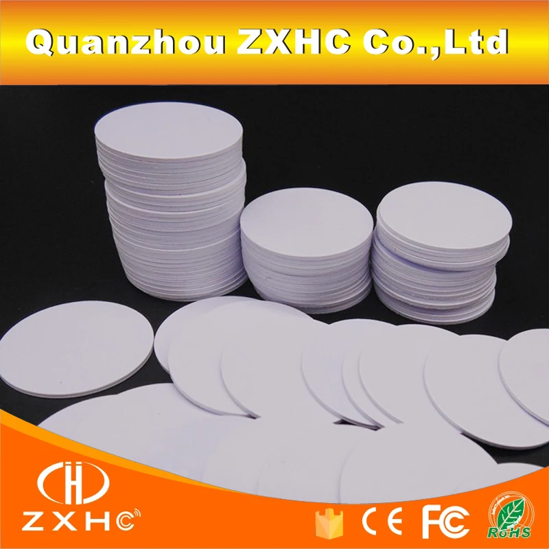 125 khz TK4100/EM4100 kompatibel RFID Tags Runde Form 25mm x 1mm Wasserdichte PVC Münze Karten In access Control