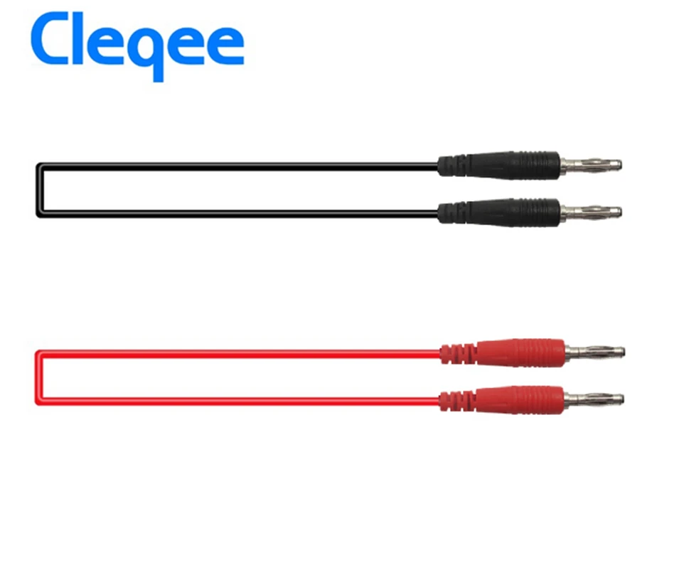 Cleqee P1041 1Set 1M 4mm Banana to Banana Plug Soft RV Test Cable Lead for Multimeter Test Leads Kits Banana Plug Male