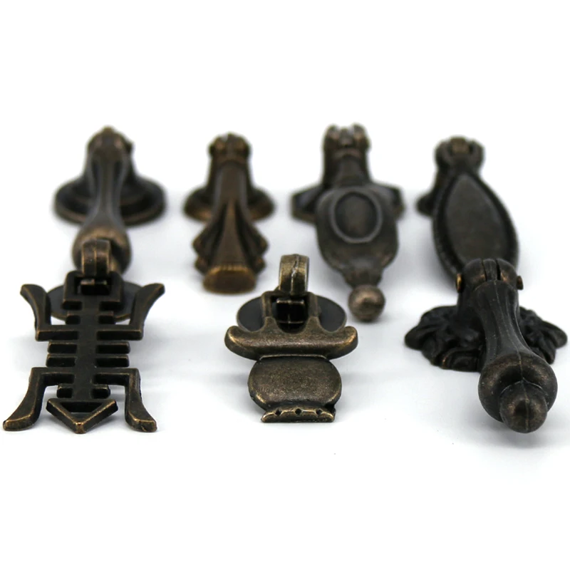 1pc Assorted Antique Bronze Cabinet Knob Drawer Pull Kitchen Cupboard Closet Handle Pull Pendants Knob
