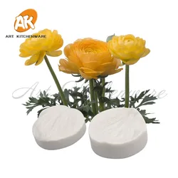 2pcs New Impression Flower Silicone Mould Decorating Fondant  Sugarcraft Cake Mold Veiner Mold Kitchenware