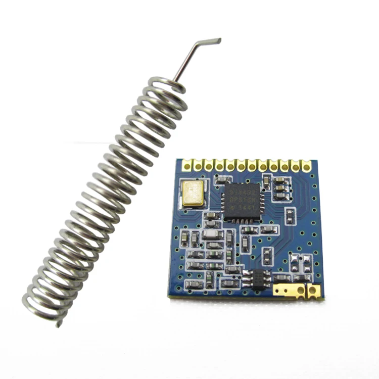 Mini SI4432 جهاز الإرسال والاستقبال اللاسلكي عن بعد وحدة اتصالات 240MHZ-930MHZ + هوائي الربيع 1000m المسافة