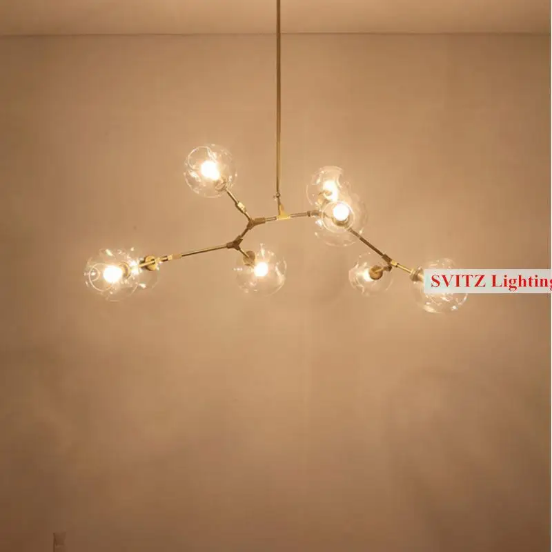 

Suspension Led fixtures molecular Pendant lamp for dining room coffee shop cloth store bedroom art deco glass Pendant Lights