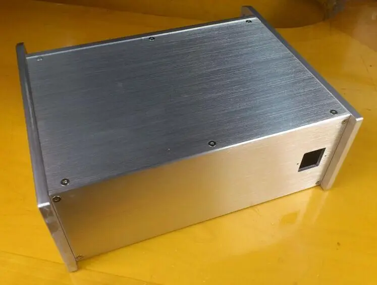 Серебристый алюминиевый корпус усилителя, ручка усилителя, корпус усилителя, корпус усилителя/Чехол/коробка «сделай сам» (320*120*265 мм)