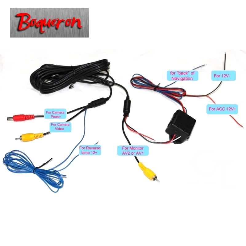 BOQUERON Filter Car Auto Vehicle Rear View Camera Fault Camera Adapter Navi car Electric relay Relais adapter 12V to 24V