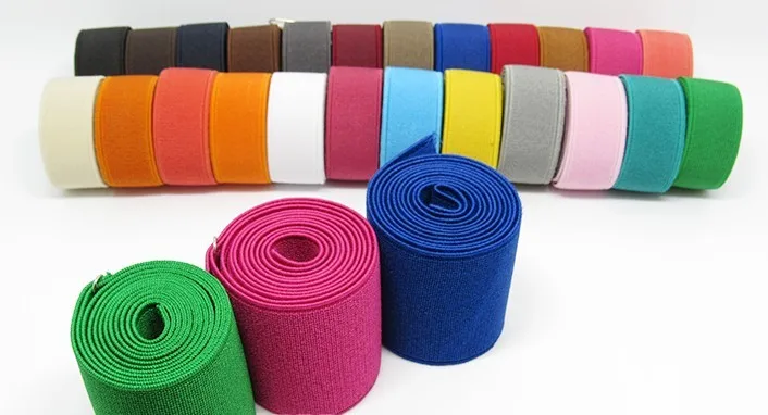 5m/lot 3cm colorful flat wide elastic bands double face thicken elastic string rope for shoes trousers waist diy accessories1747