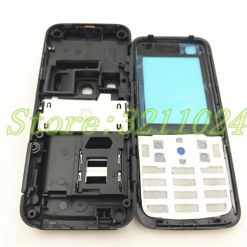 10Pcs/Lot For Nokia Asha 6120 6120C Phone Housing Cover Case+English Keypad And Arabic keypad +battery Back cover