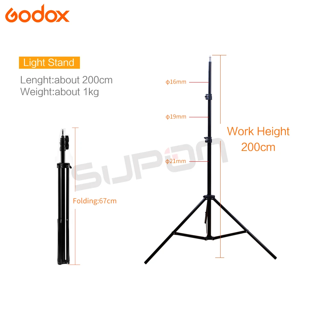 Godox Photography kits E250 220V Flash Light With AT-16 Trigger  50*70 cm Softbox  2m Light Stand to Photography  Studio