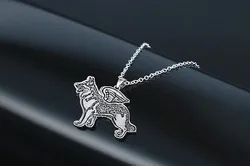 New Pendant Necklace dog Angel puppy handmade police k9 German Shepherd necklace pendant Jewelry For Girl Women