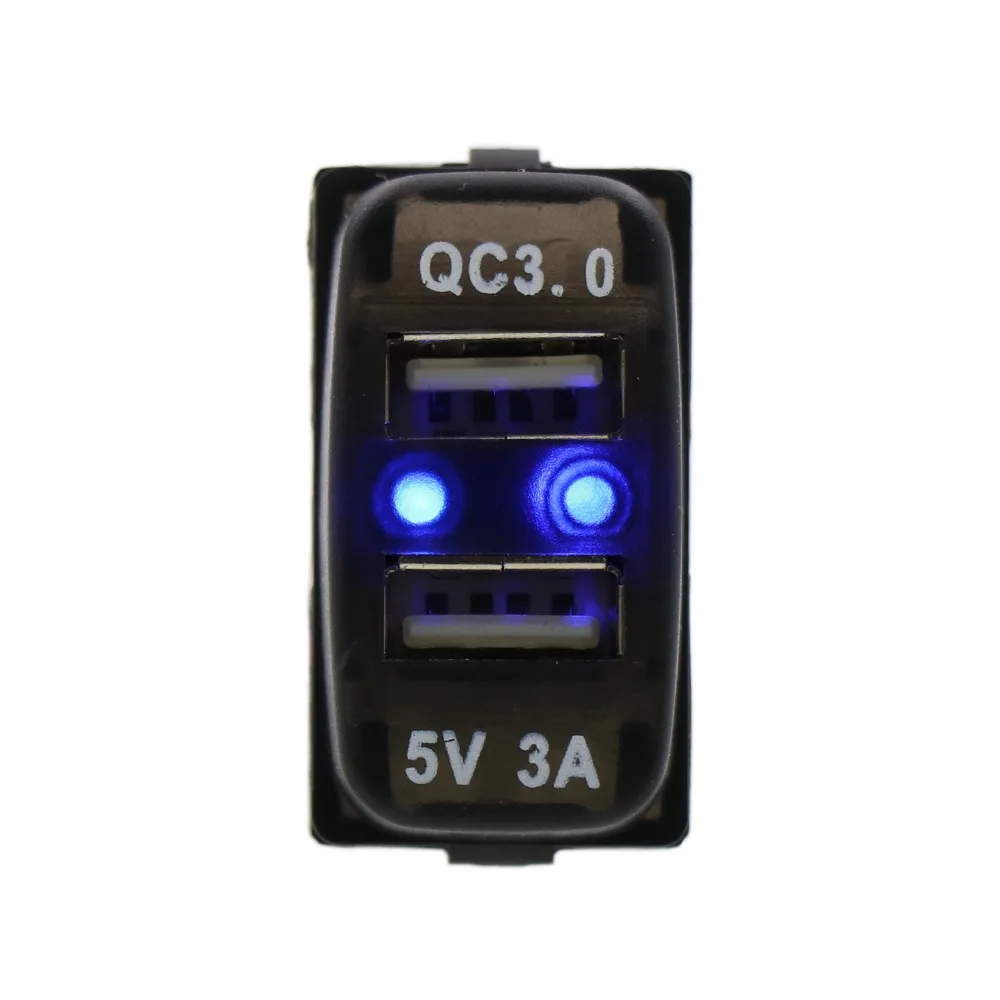 Uso del zócalo de interfaz USB de carga rápida QC3.0+5V 3A para Mitsubishi, Asx, Lancer, Outlander, Pajero.