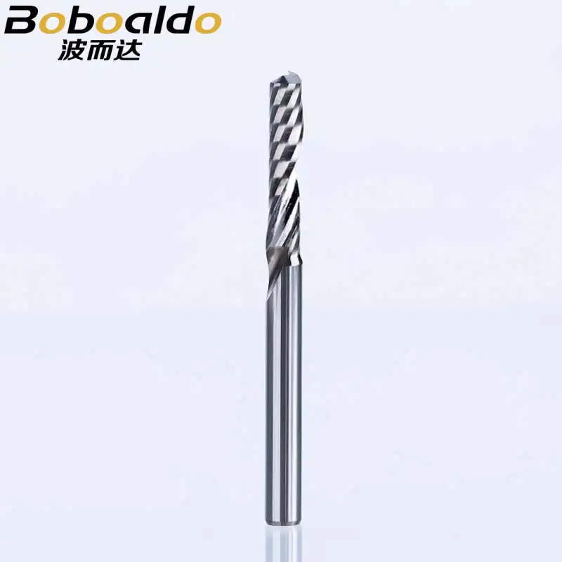 Imagem -04 - Fresa de Carboneto de Haste 3.175 mm Fresa de Ranhura Espiral de Uma Flauta Única Ferramentas de Broca de Gravação Cnc com 10 Peças
