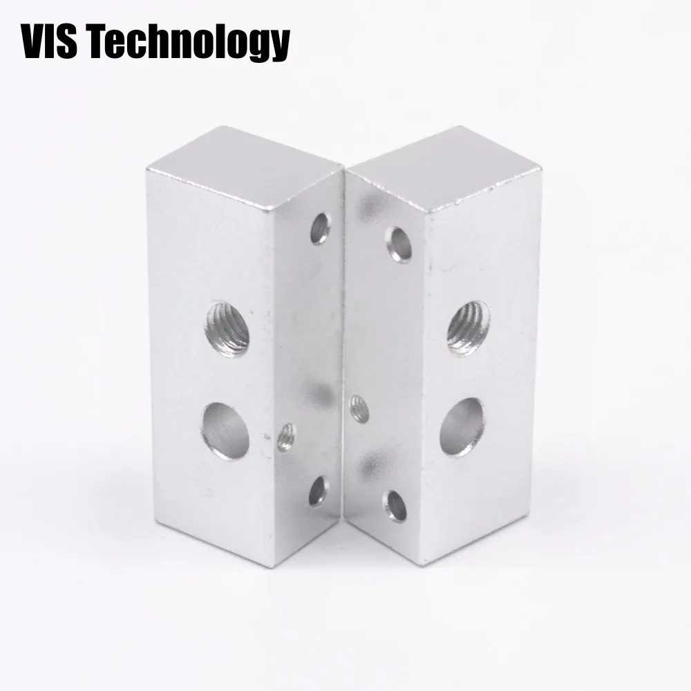 1pcs Aluminium single Head Fixed Block for 3D Printer Makerbot MK7 MK8- Silver