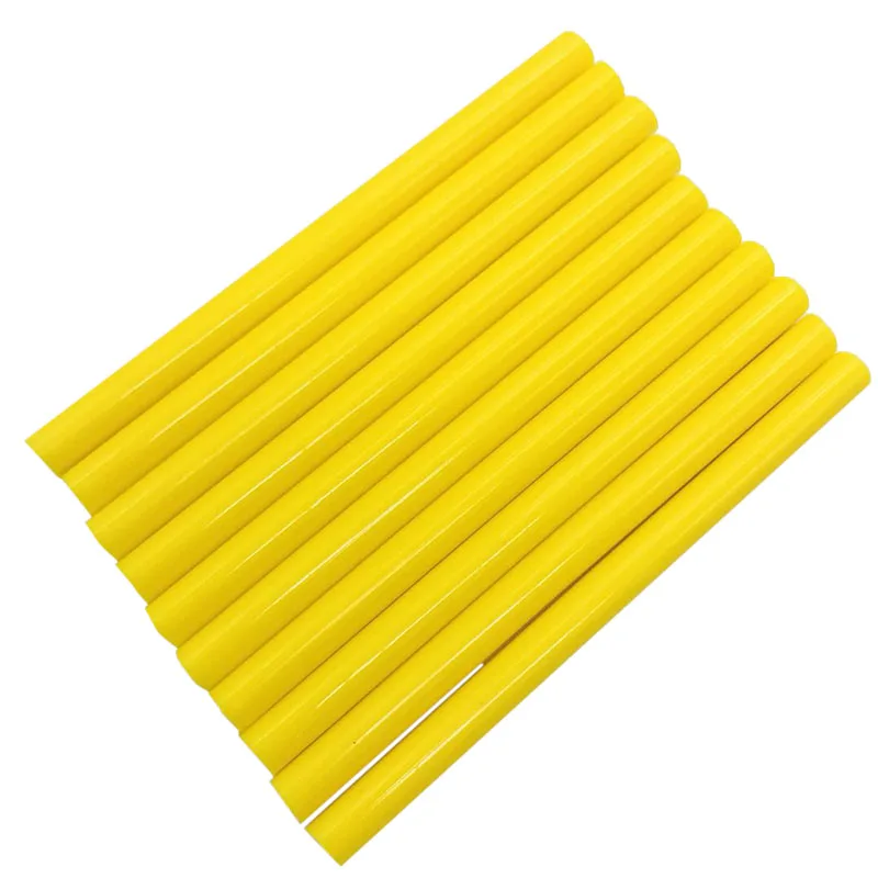 Barras de pegamento de fusión en caliente para pistola de pegamento eléctrica, barras de reparación de artesanía de Audio de coche, barra de cera de sellado adhesiva, color amarillo, 7MM