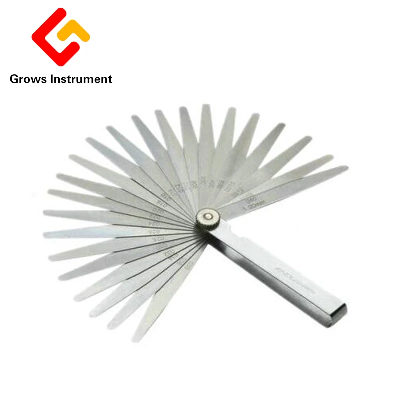 19 Blades Feeler Gauge High Strength Metric Stainless Steel Gap Filler 0.01 To 1.5mm Thickness Gage For Measurment Tool