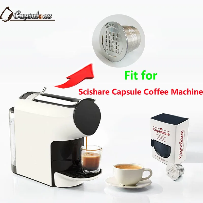 

capsulone STAINLESS STEEL Metal Capsule Compatible for Scishare Machine Refillable Reusable coffee capsule/gift