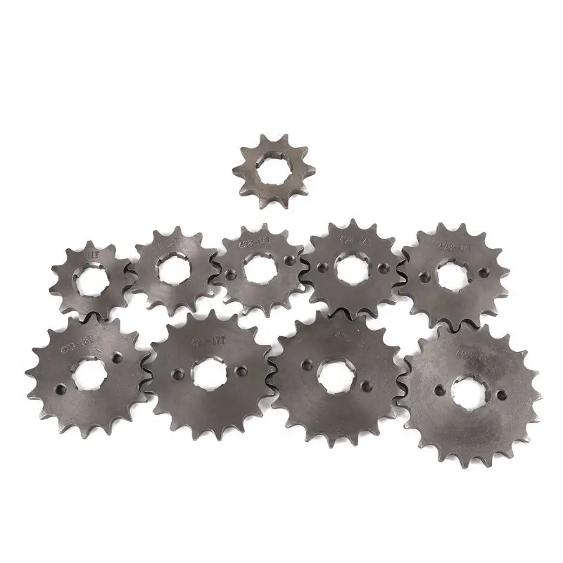 Dirt bike motorcycle scooter 428-20mm-10T/19T chain front sprocket gear hole Dia 20mm From 10 tooth to 19tooth