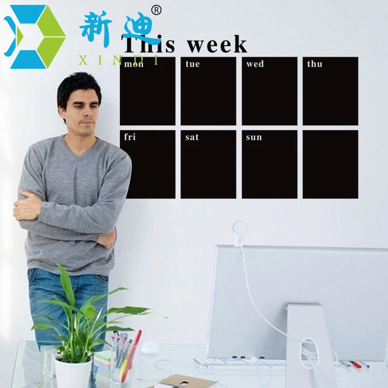 New PVC Removable This Weekly Planner Blackboard Stickers Environmentally Chalkboard Stickers Memo For Notes On The Wall Lousa