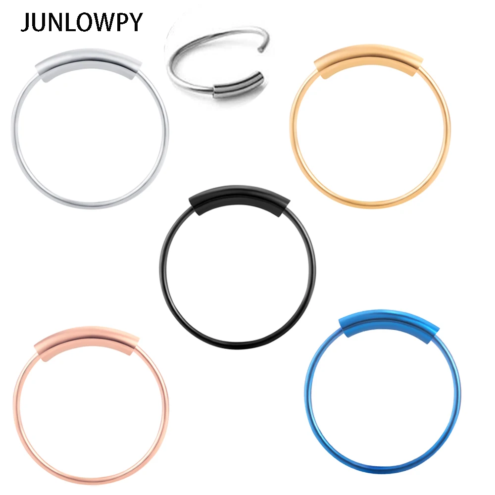 

JUNLOWPY Stainless Steel Hoop Nose Rings for Women Men Captive Bead Ring Ear Stud Helix Piercing Bar Body Jewelry 6/8/10mm 90pcs