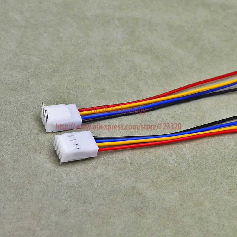 1000sets 2510 2.54mm Pitch Side Entry 4Pin Connector 100mm To 250mm with 1007 26AWG Electronic Wire Cable 4AW Pin Header