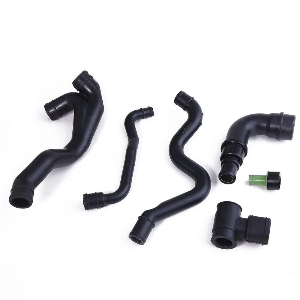 6Pcs Engine Crankcase Breather Hose Kit For VW Jetta Golf MK4 99-03 Bora AWW AWP 1.8T 06A 103 213 F,06A 103 213AF