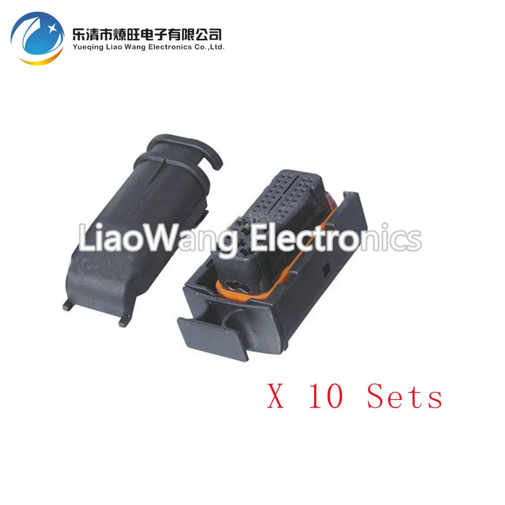 

10 Sets 40 Pin automotive connector plastic connector ignition harness connector with terminal DJ7401-1 / 3.5-21 40P