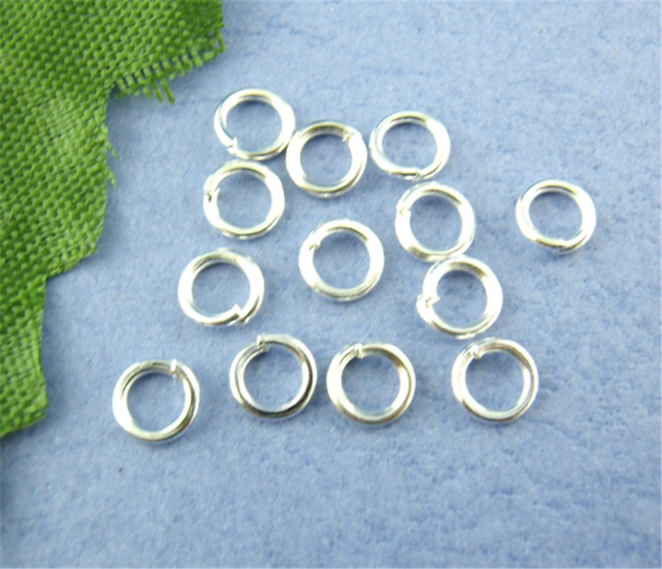 DoreenBeads 1500 قطعة الفضة اللون الانتقال المفتوحة حلقة 4 مللي متر في ضياء. (B00491) ، ييوو