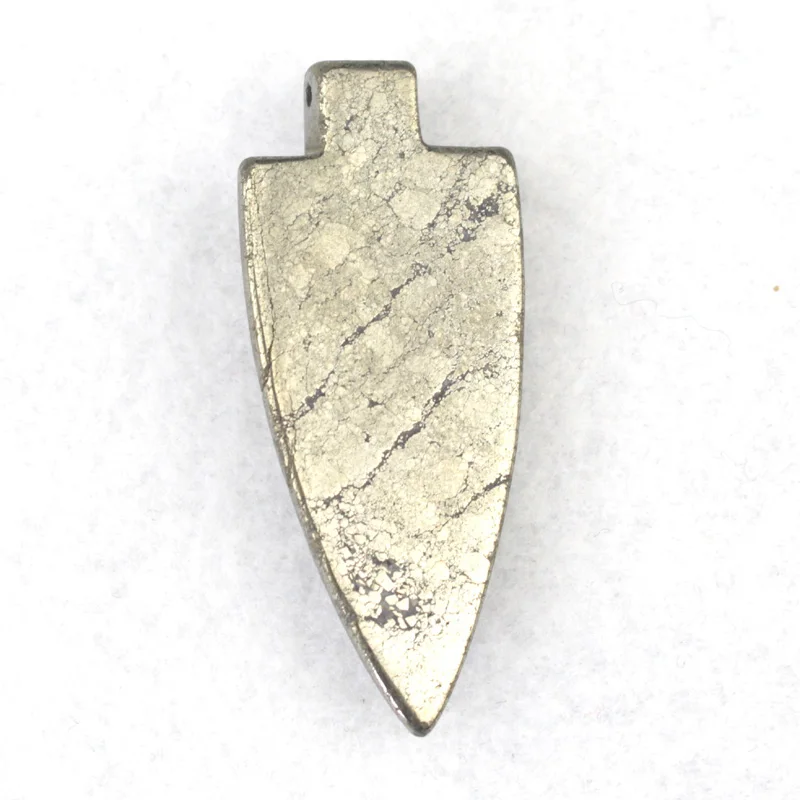 22x52mm Arrow Shape Nautral Pyrite 3 Pendants Natural Stone Diy Loose Beads For Jewelry Making Wholesale !