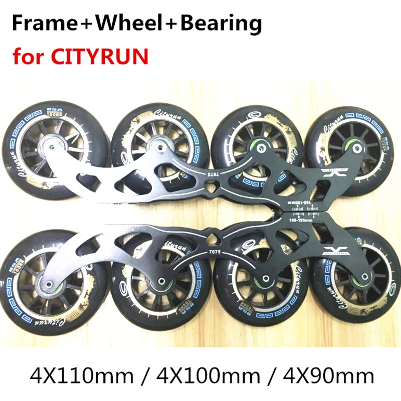 Inline Speed Skates Base with Wheel and Bearing for CITYRUN For MPC for Powerslide Track Rac 4X110mm 4X100mm 4X90mm 110mm Frame