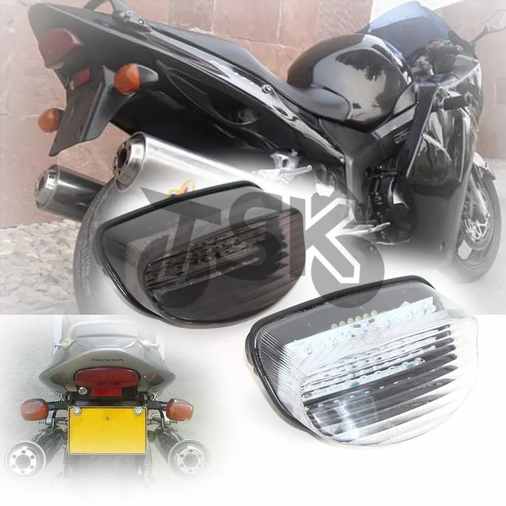 For HONDA CBR1100XX HORNET 250 600  Motorcycle LED Rear Turn Signal Tail Stop Light Lamps Integrated