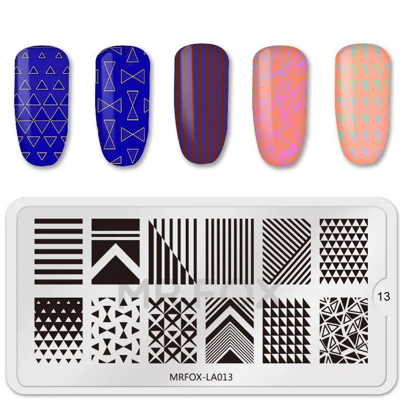 6.5*12.5CM acciaio inossidabile astratto acquerello linee di Graffiti immagine Nail Art stampante di immagini fai da te Manicure stencil Nail Stamping P