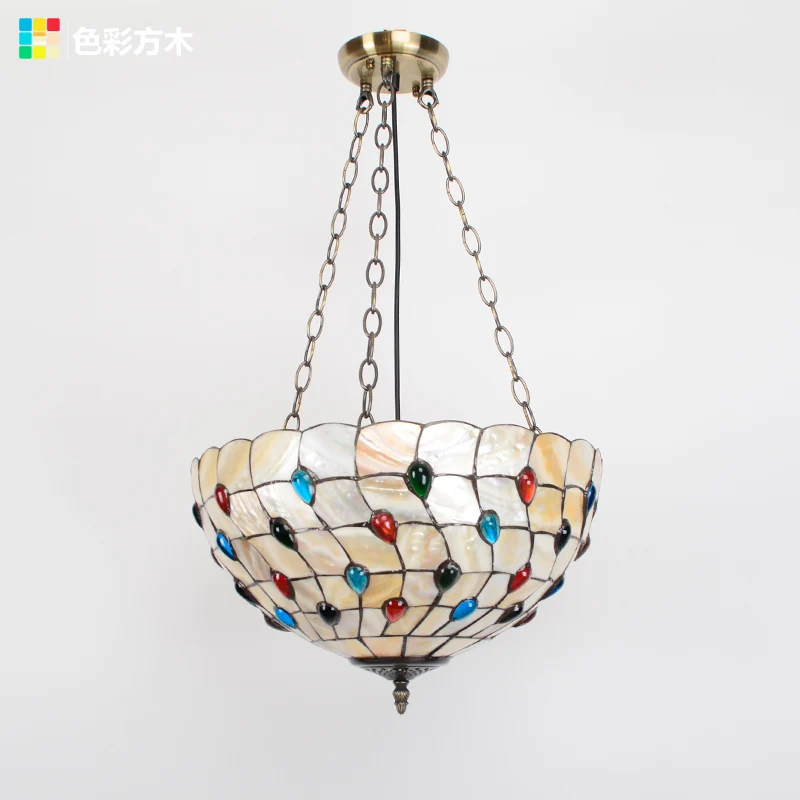 light 40CM European pastoral village retro light shell Pendant Lights bedroom study living room Pendant lamps room DF46